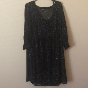 Starry print sleeved dress